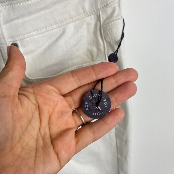 NYDJ Harper Crop Jeans Optic White Slimming High Rise Lift Tuck Technology Sz 2 - Picture 5 of 11